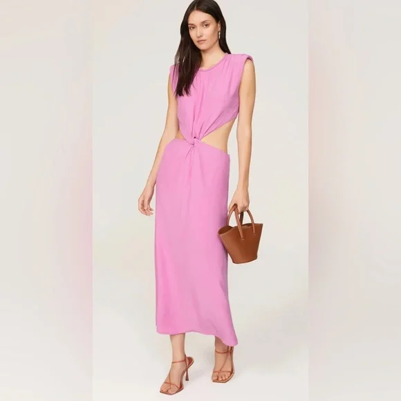 knee length dresses for ladies Black Square Neckline Sleeveless Midi Dress